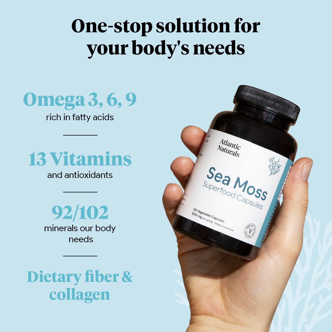 Organic Sea Moss Capsules | Vegan 1000mg