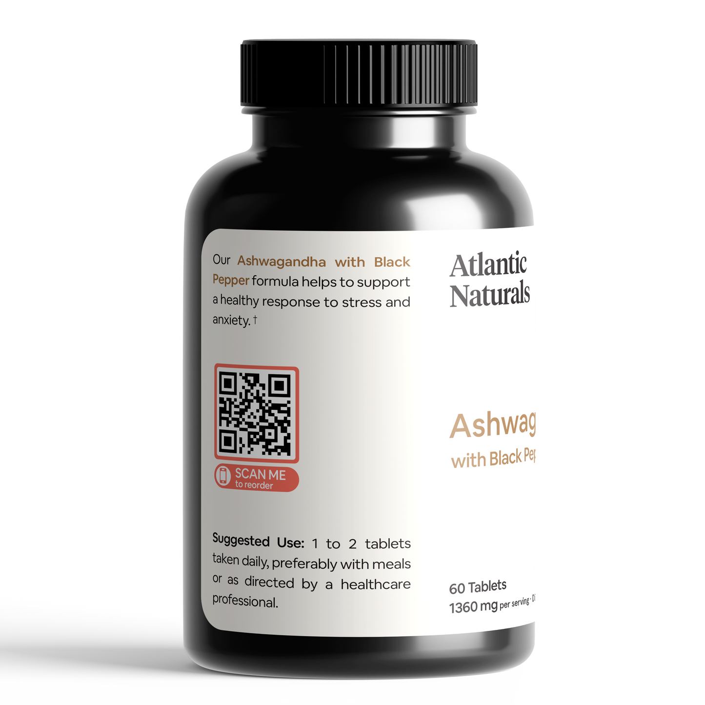 Organic Ashwagandha Root with Black Pepper