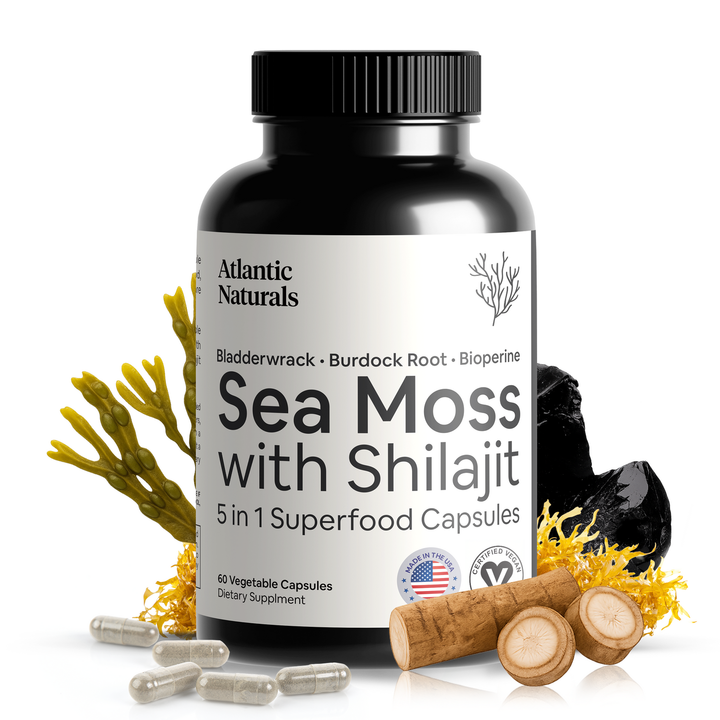 Sea Moss with Shilajit 5 in 1 Capsules
