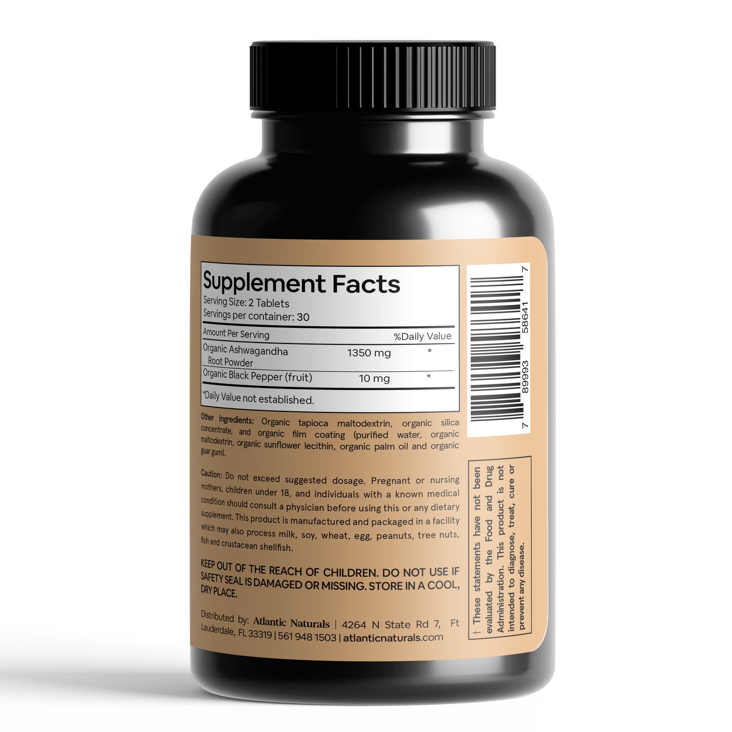 Organic Ashwagandha Root with Black Pepper