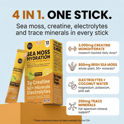 prime time sea moss creatine, electrolytes and trace minerals in every stick