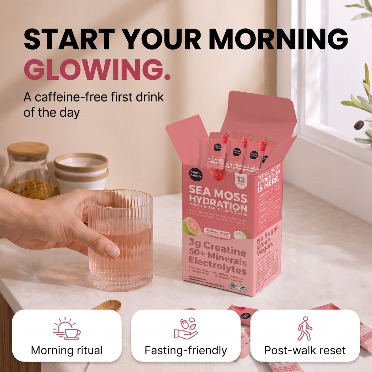sugar free hydration morning glow