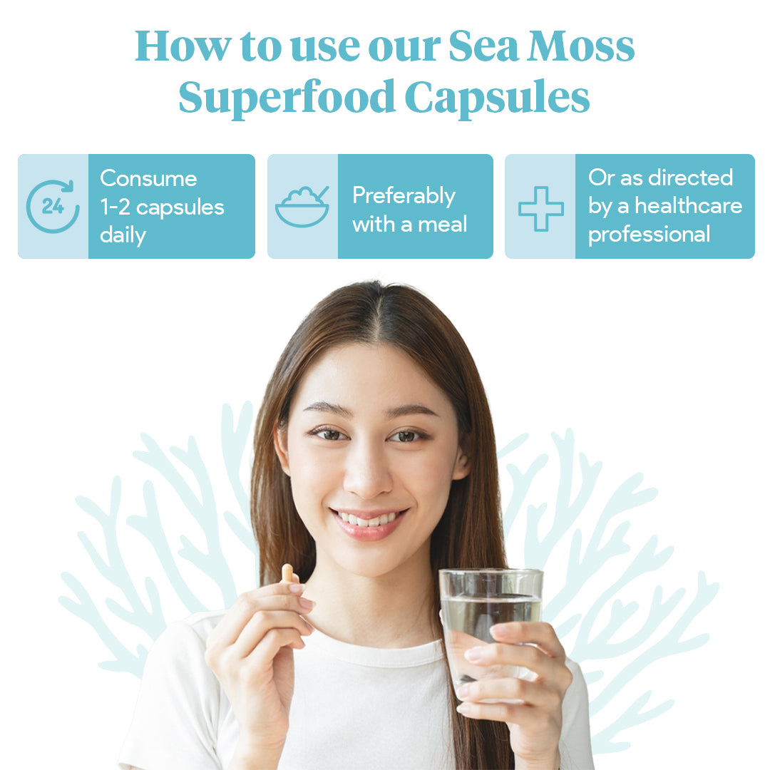 Capsules de mousse de mer biologique | Végétalien 1000mg