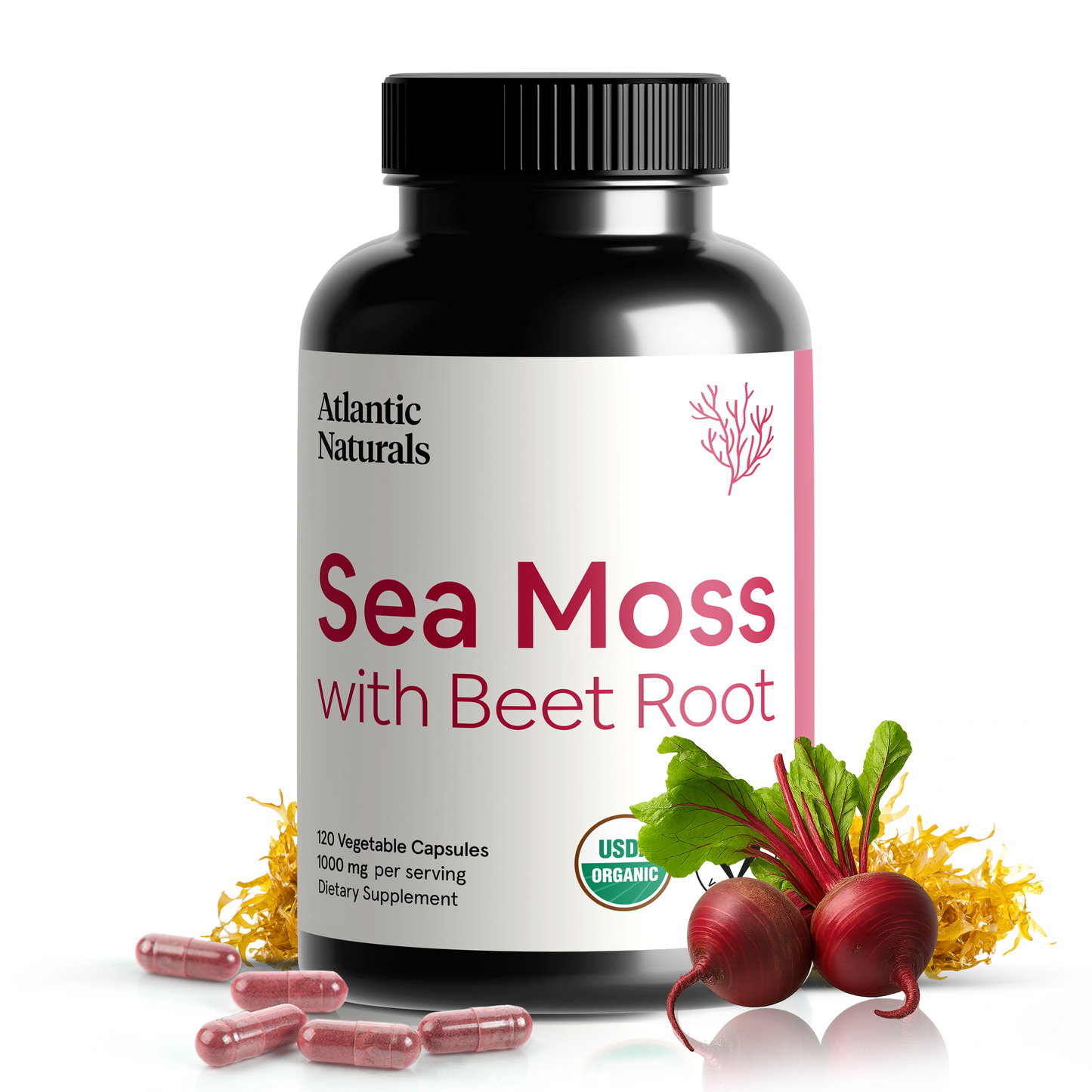 Organic Sea Moss with Beet Root Capsules