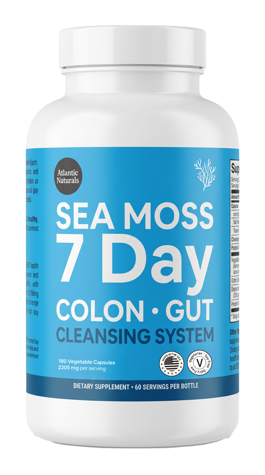 Capsules nettoyantes pour le côlon et les intestins Sea Moss 7 jours