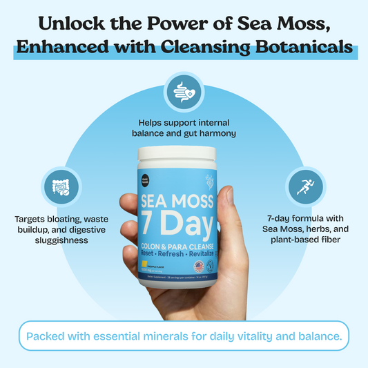 Sea Moss 7 jours Colon et Para Cleanse | Saveur d'ananas
