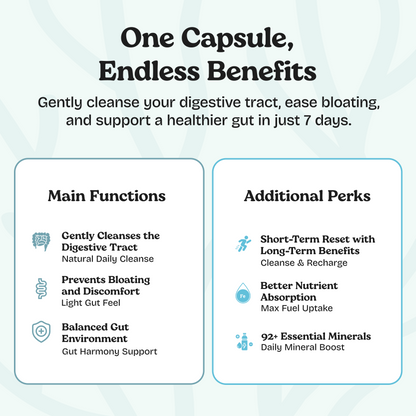 Capsules nettoyantes pour le côlon et les intestins Sea Moss 7 jours