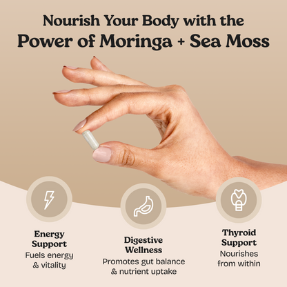 Lifestyle image of Atlantic Naturals Sea Moss Capsules