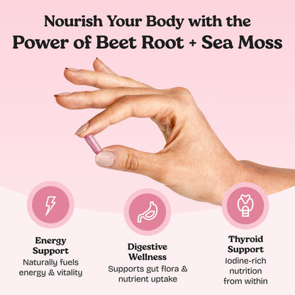 Organic Sea Moss with Beet Root Capsules