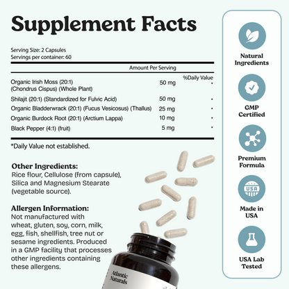 Sea Moss with Shilajit 5 in 1 Capsules