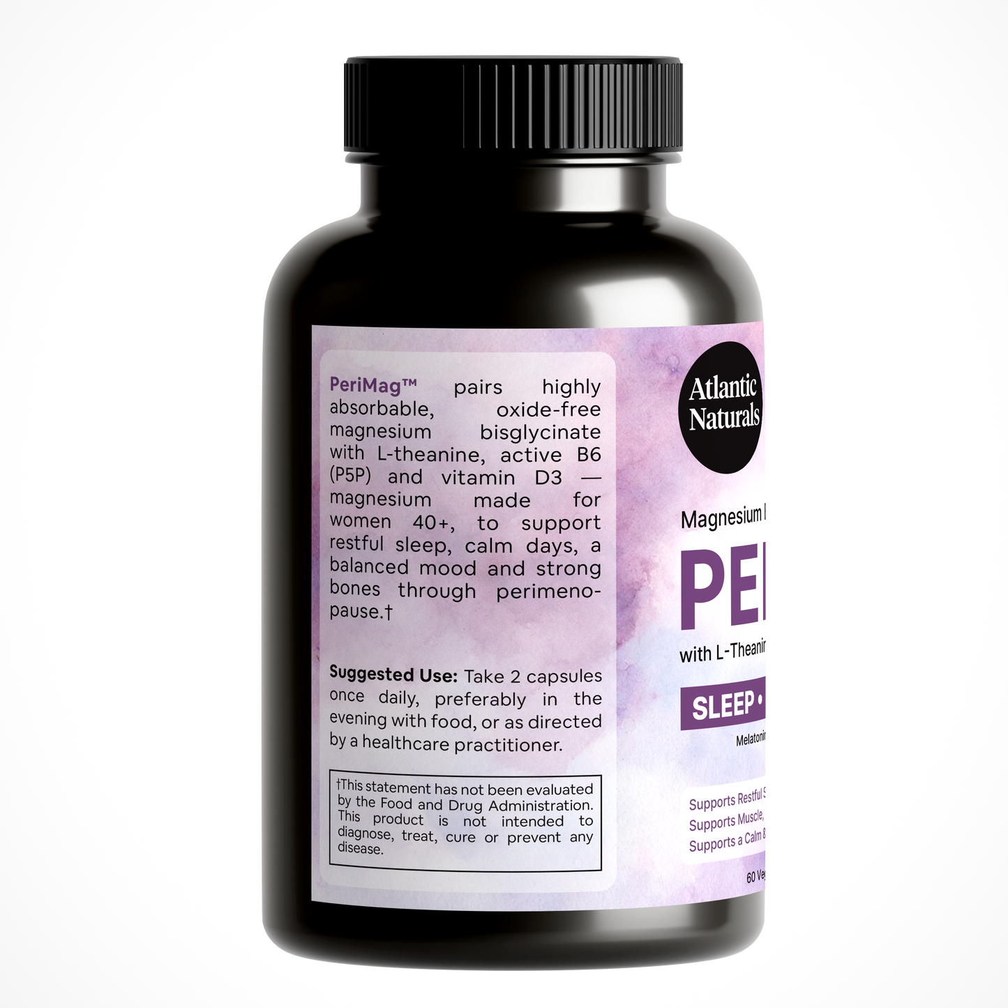 PeriMag bottle side — description and suggested use