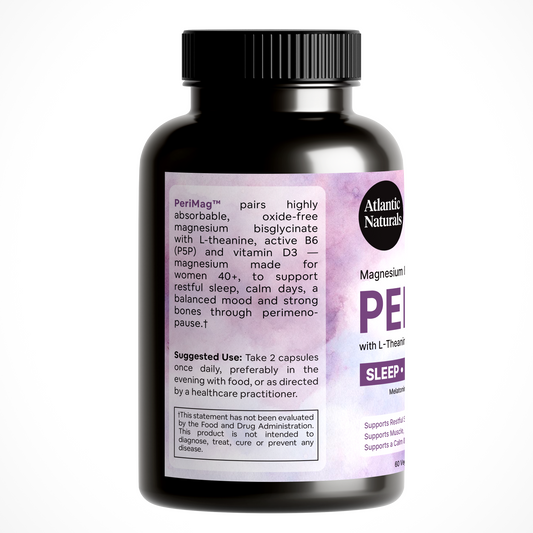 PeriMag bottle side — description and suggested use