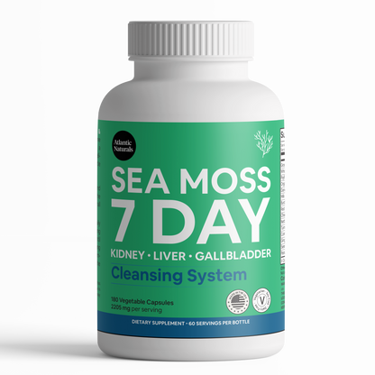 Capsules nettoyantes pour les reins, le foie et la vésicule biliaire Sea Moss 7 jours