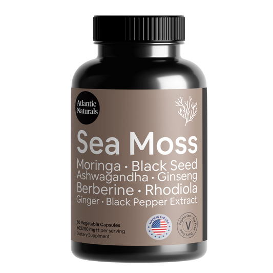 Sea Moss with Moringa, Black Seed Oil, Ashwagandha 9 in 1 Capsules