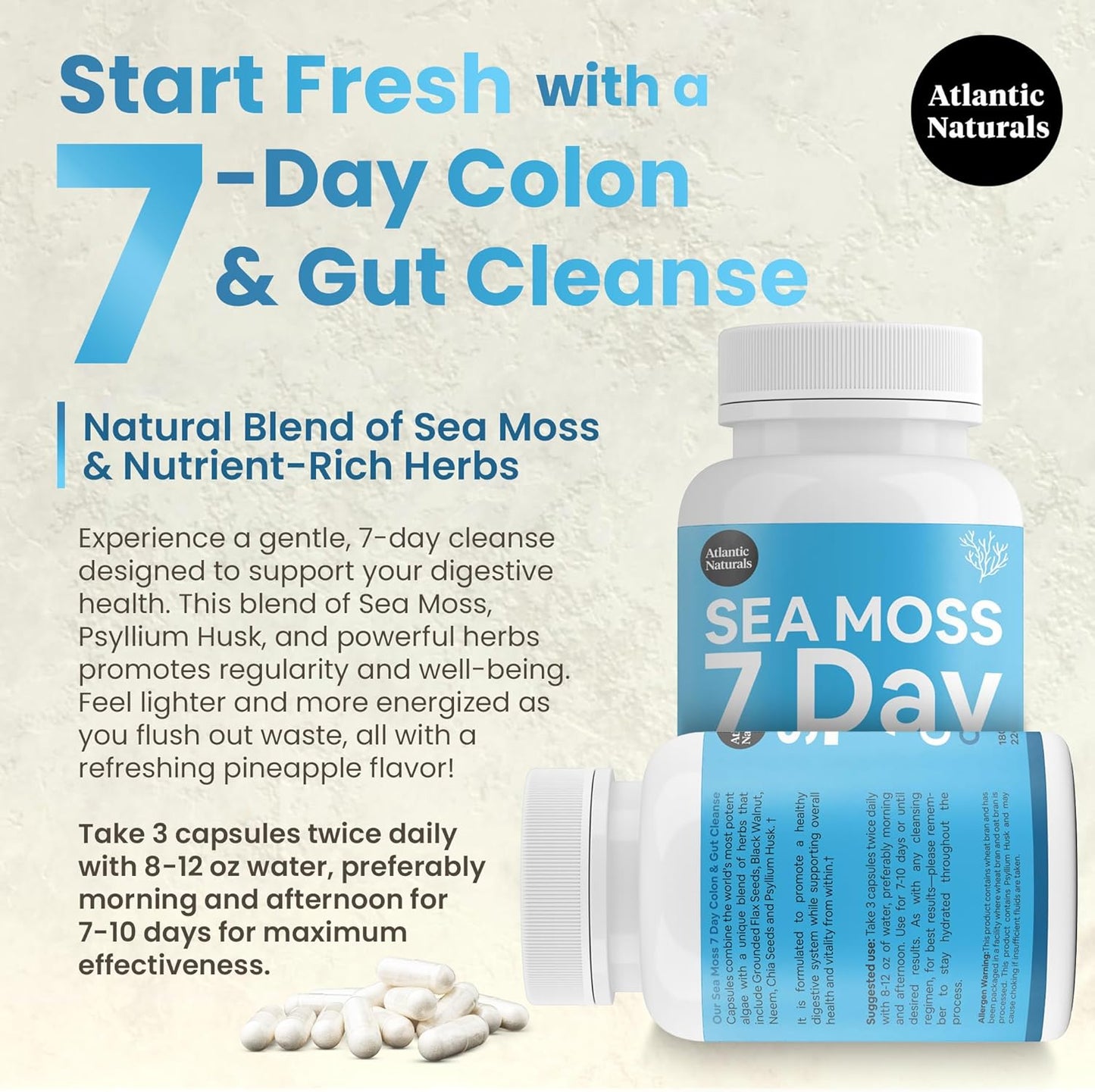 Sea Moss 7 Day Colon & Gut Cleanse Capsules