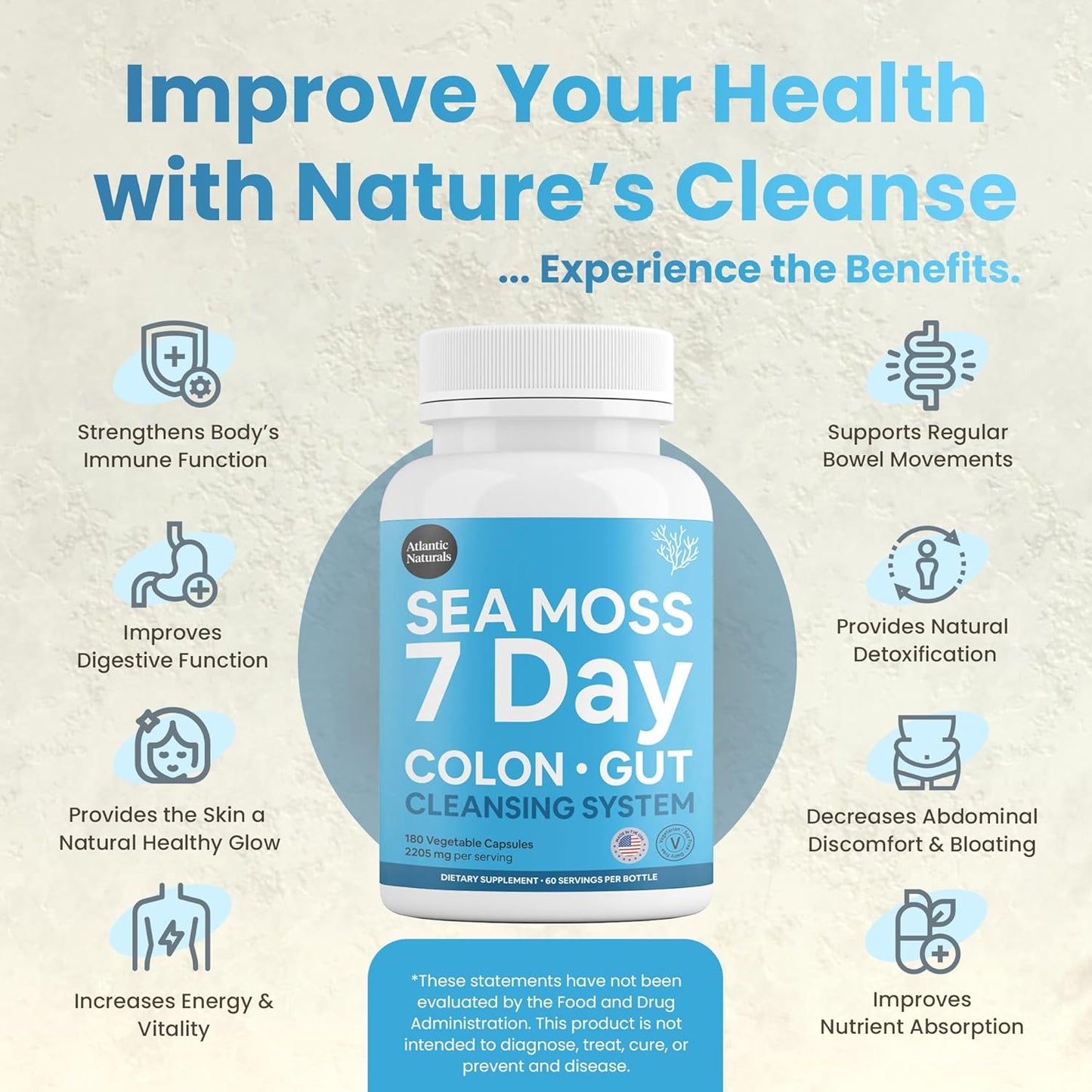 Sea Moss 7 Day Colon & Gut Cleanse Capsules