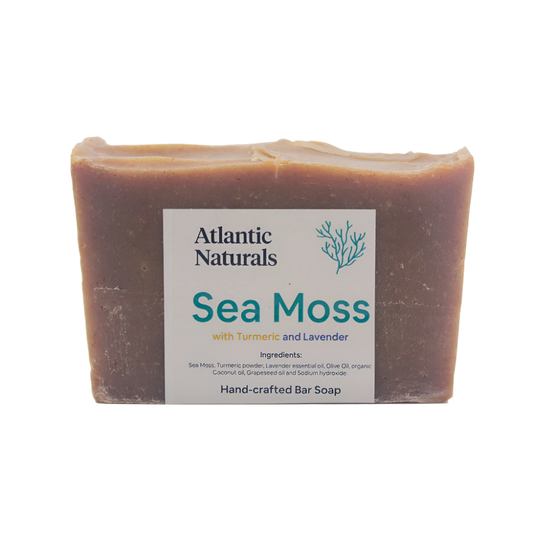 Savon à la mousse de mer avec du curcuma et de la lavande